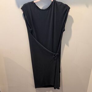 Sugarlips Side Tie Charcoal Dress
